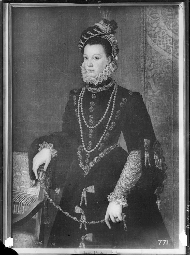 Cuadro pintado por Juan Pantoja de la Cruz que retrata a la reina Isabel de Valois, esposa de Felipe II.